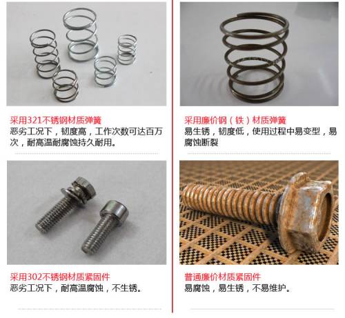 電磁脈沖閥配件對比圖