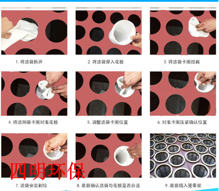 除塵布袋安裝